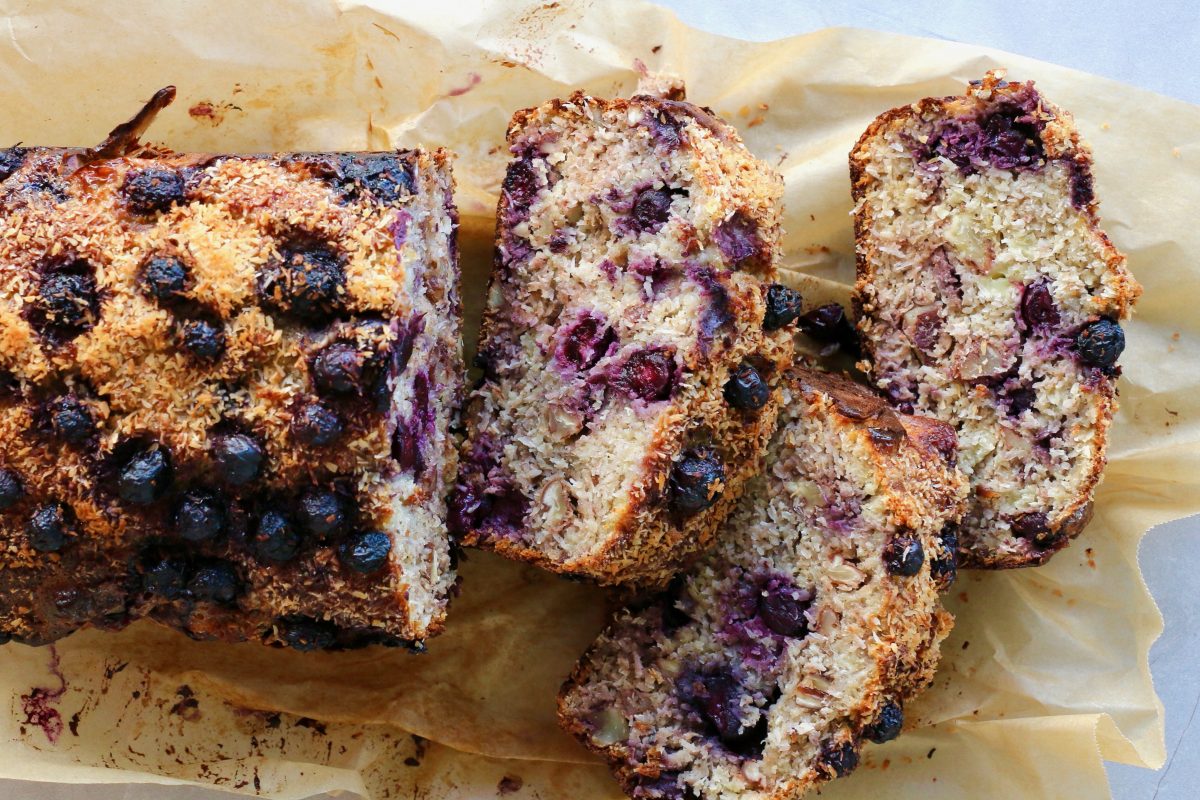 Low Carb Blueberry and Banana Bread by Luke Hines - Cocolife MCT Keto Tonic