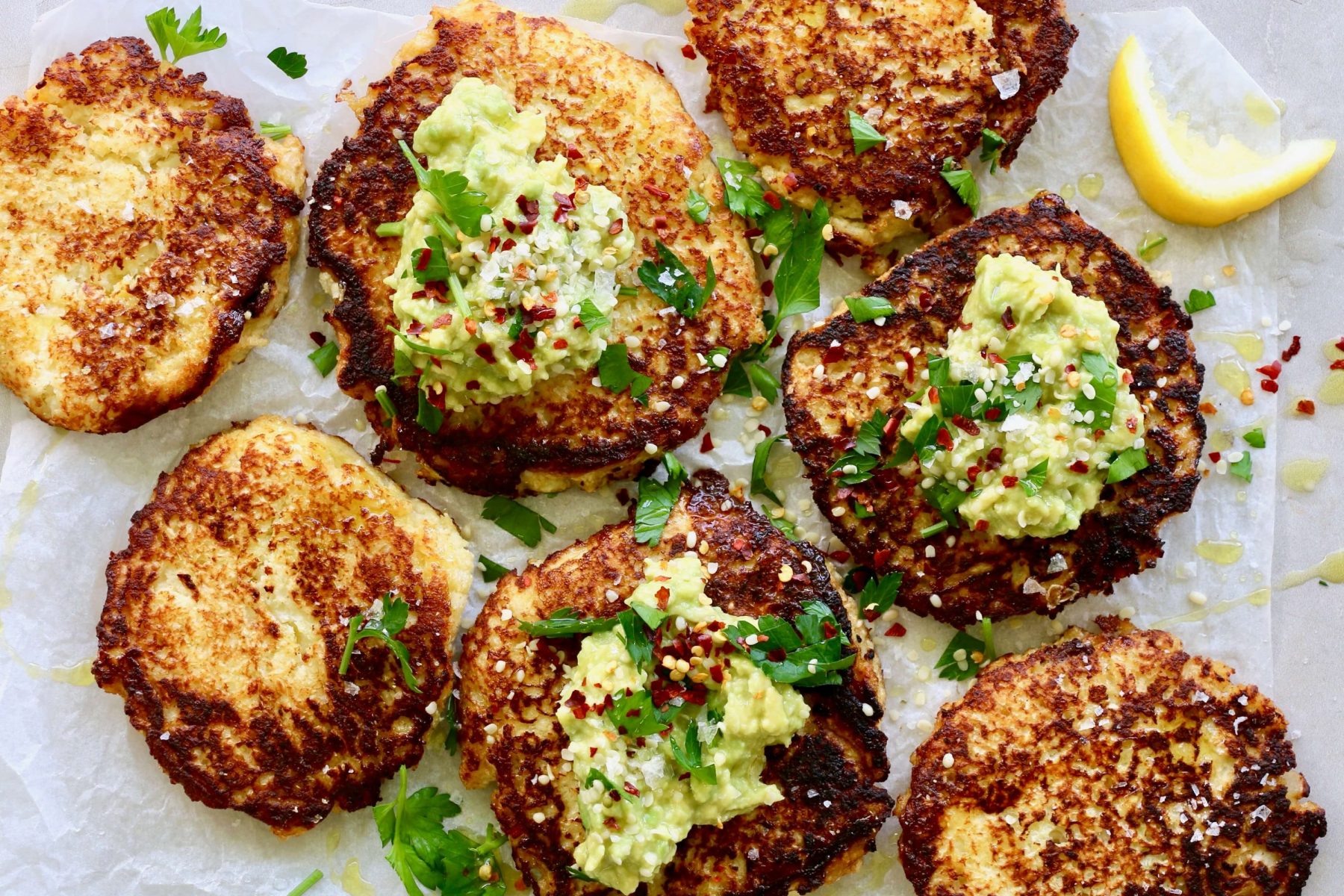 Low-carb Cauliflower Hash Cakes by Luke Hines | Cocolife Avocado Oil