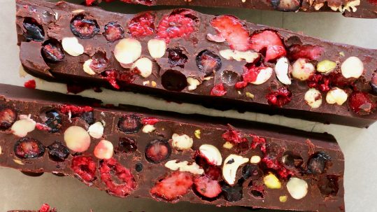 Healthy Keto Mixed Berry Rocky Road by Luke Hines | Cocolife Organic Coconut Oil