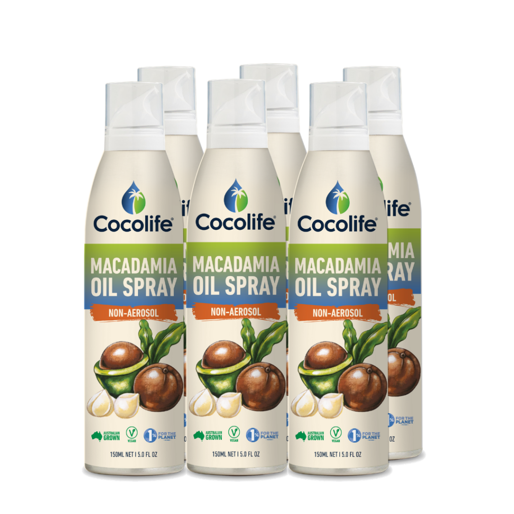 Macadamia Oil Spray NONaerosol, 100 pure 6 x 150ml Cocolife