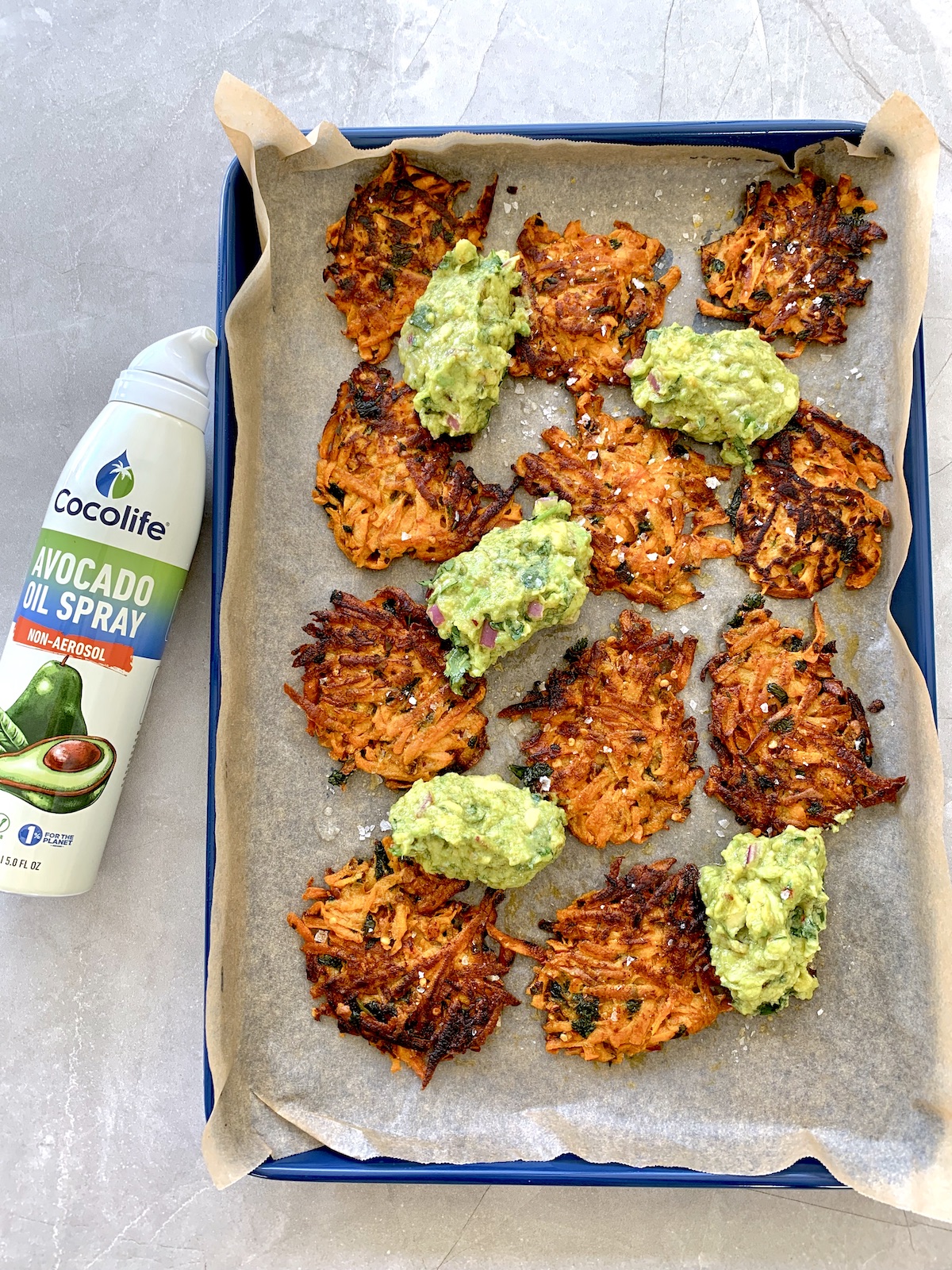 Crispy Sweet Potato Rostis | Healthy Gluten-free Vegan Recipe with Cocolife Avocado Oil Spray